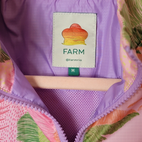 Farm Rio Mixed Scarves Wind Breaker Jacket - Picture 5 of 5